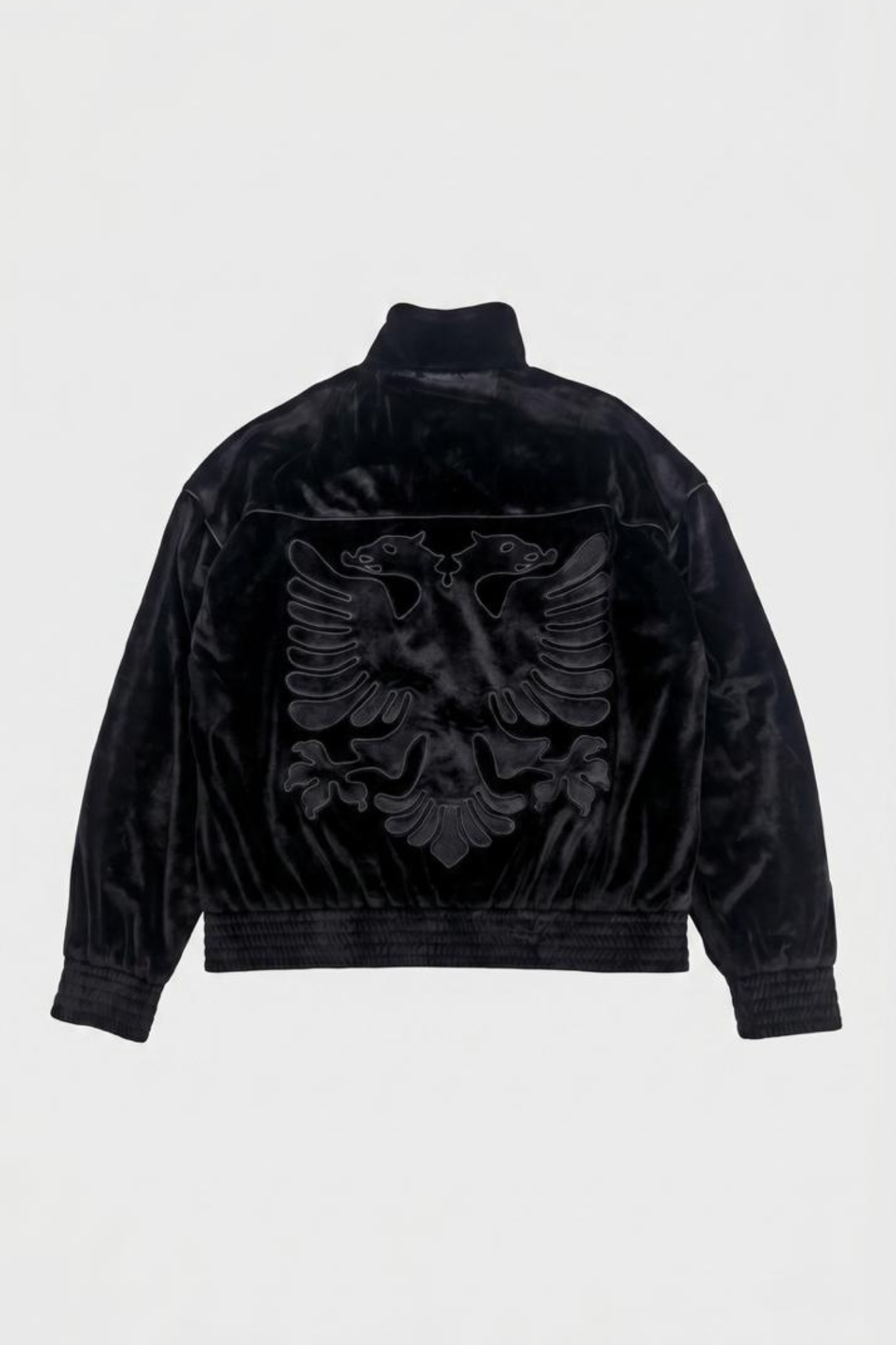 Albanian Velour Jacket - Black Stitch