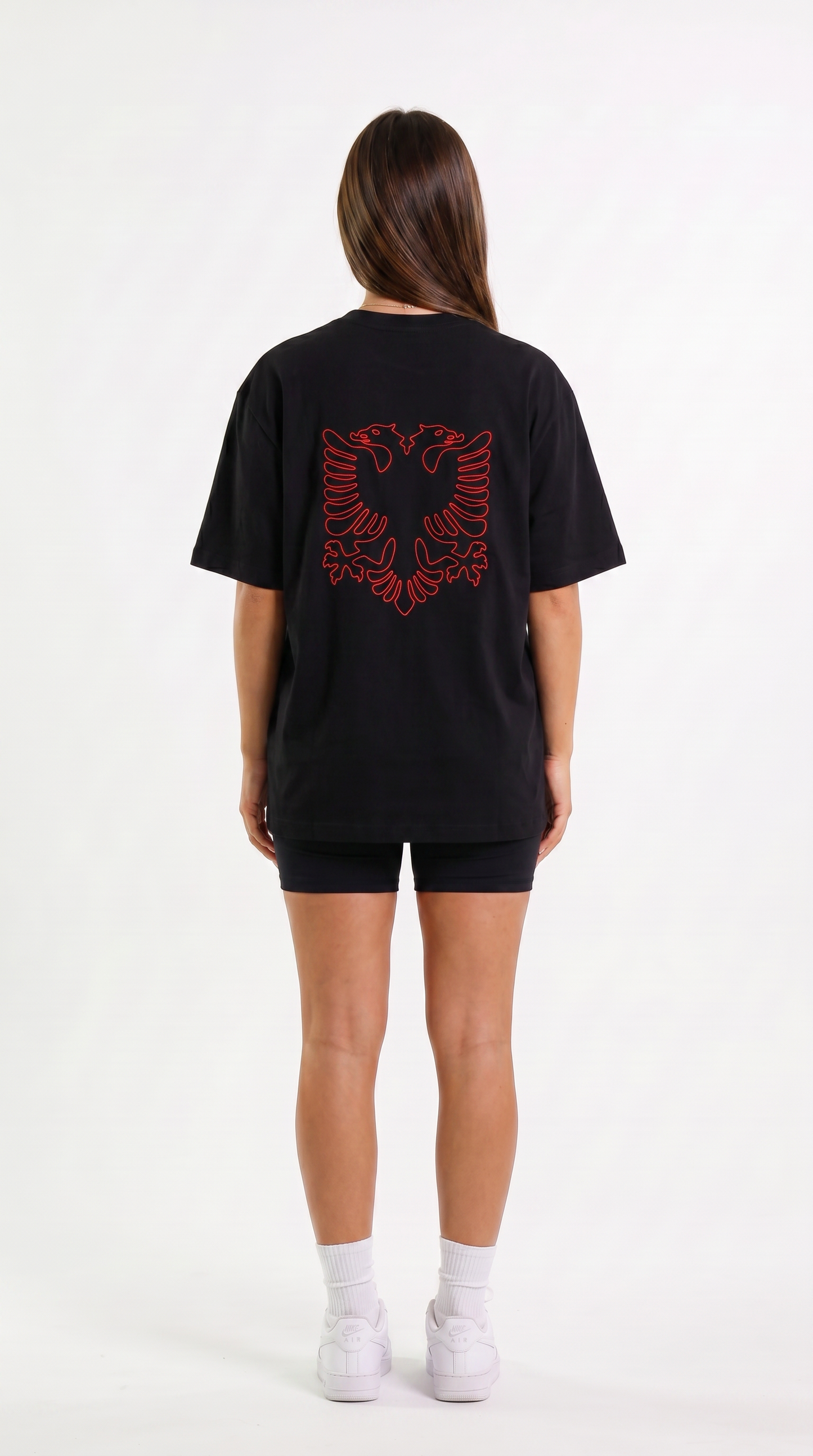 Albanian Eagle Zemer Eagle Print Tee — close-up | Hajde Zemer