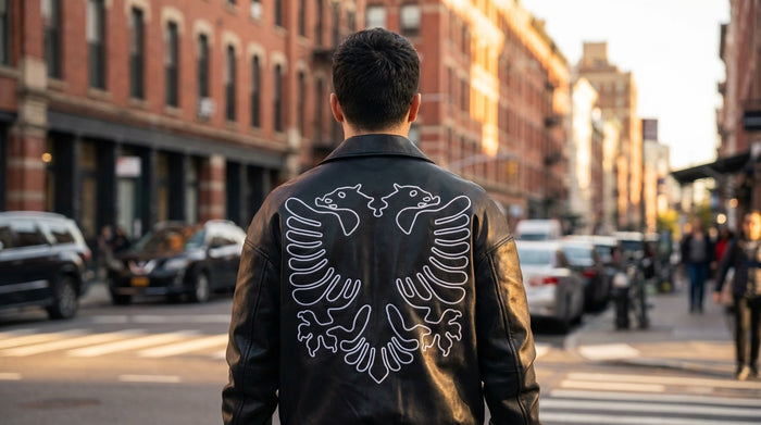 Evolution of Albanian Clothing — Black Eagle Jacket Street Style