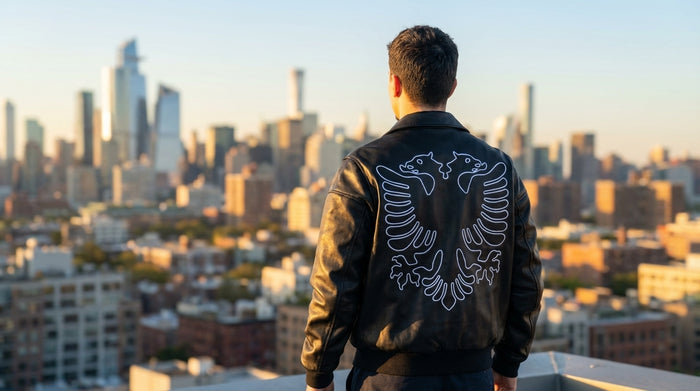 Albanian Black Eagle Jacket - SoHo Street Editorial - Hajde Zemer