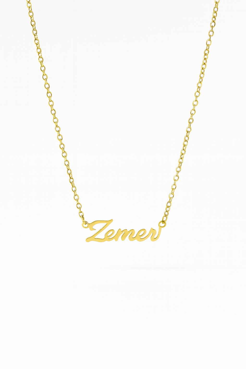 Zemer Script Necklace