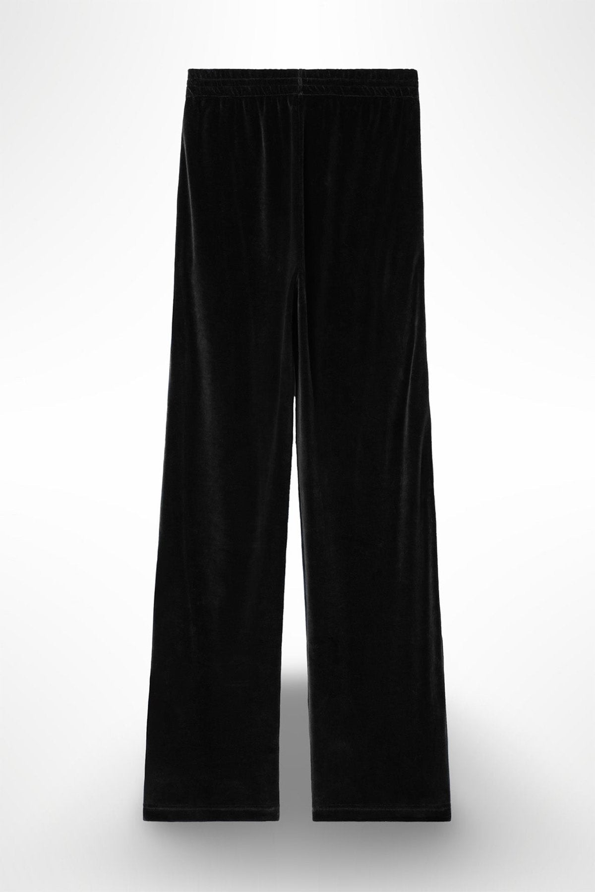 Albanian Velour Track Pants White Stitch — side view