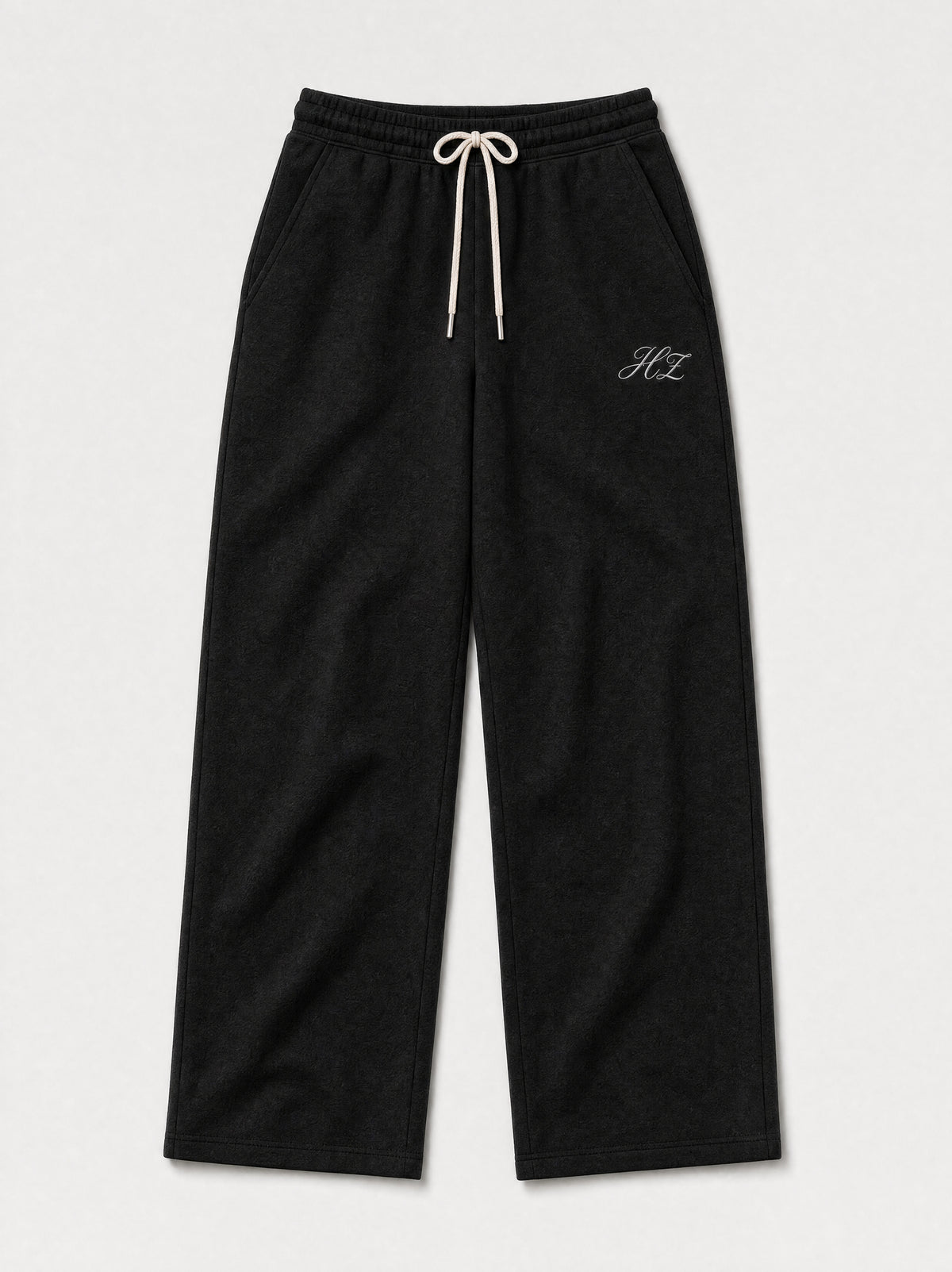 Hajde Zemer HZ Essential Eagle Sweatpants in black, front flat lay