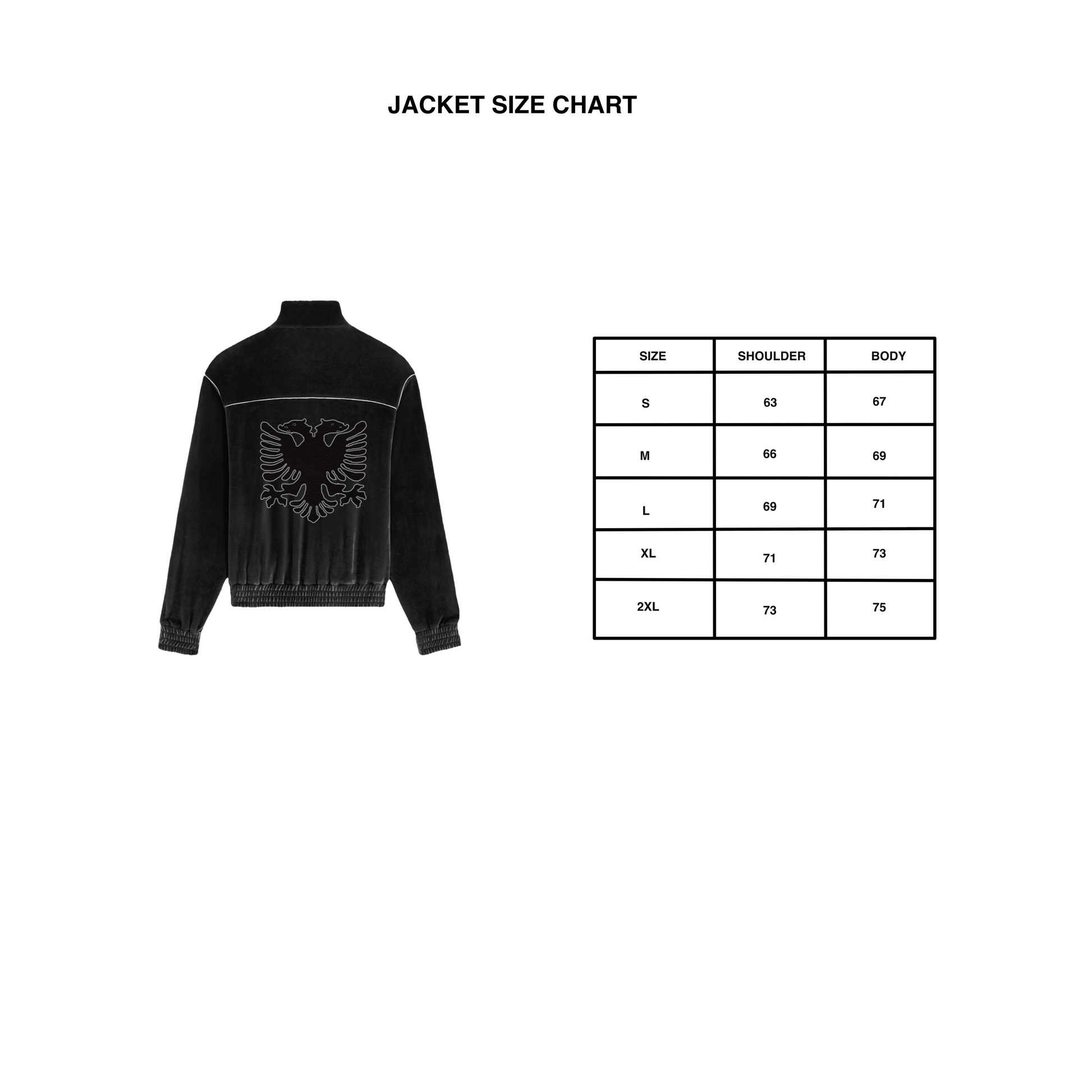 JACKET SIZE CHART