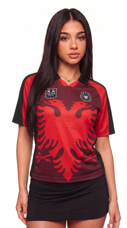 Albanian Eagle Football Jersey — lifestyle shot | Hajde Zemer