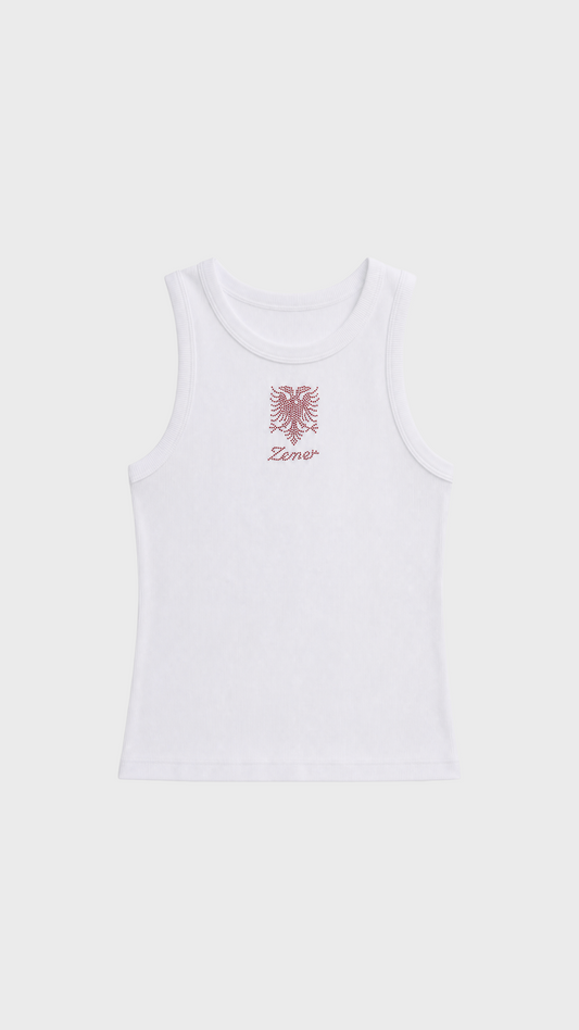 Zemer Eagle Rhinestone MicroRib Tank