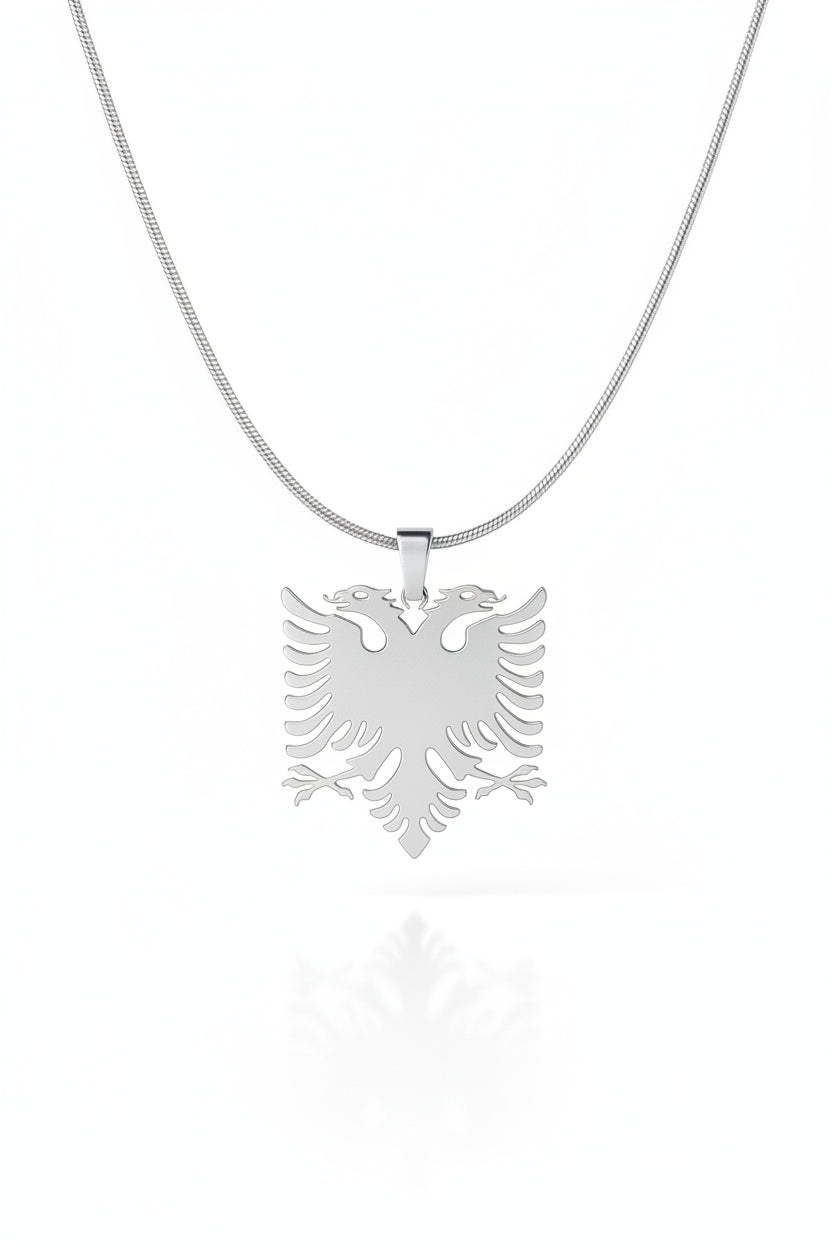 Albanian Eagle Pendant Necklace — close-up | Hajde Zemer