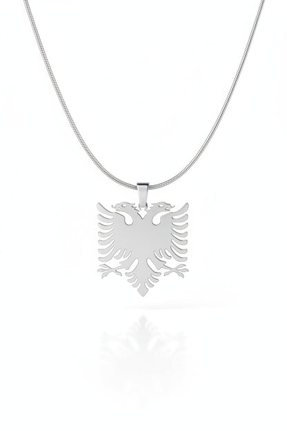 Albanian Eagle Pendant Necklace — close-up | Hajde Zemer