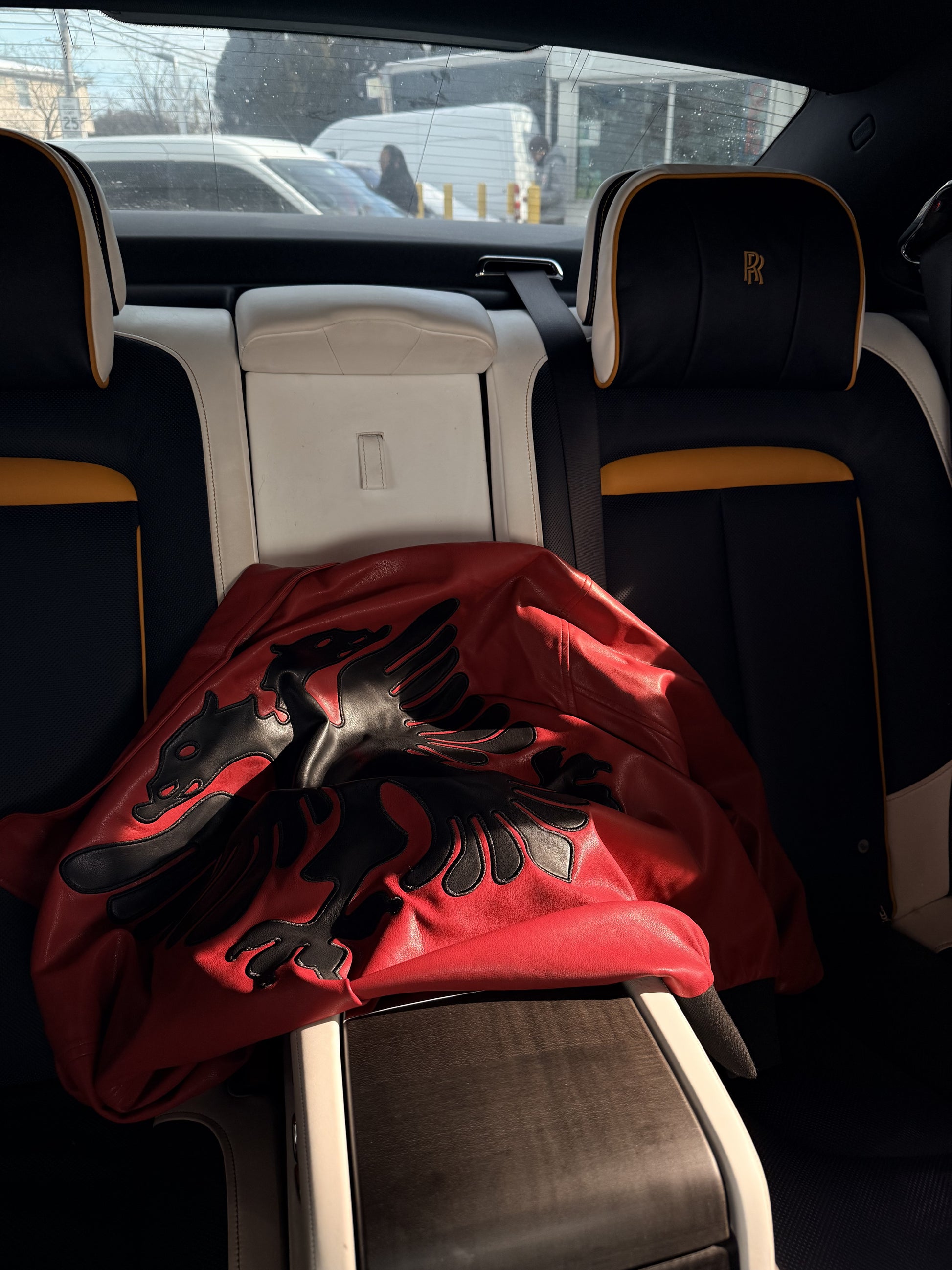 Red Eagle Jacket Car Interior - Hajde Zemer