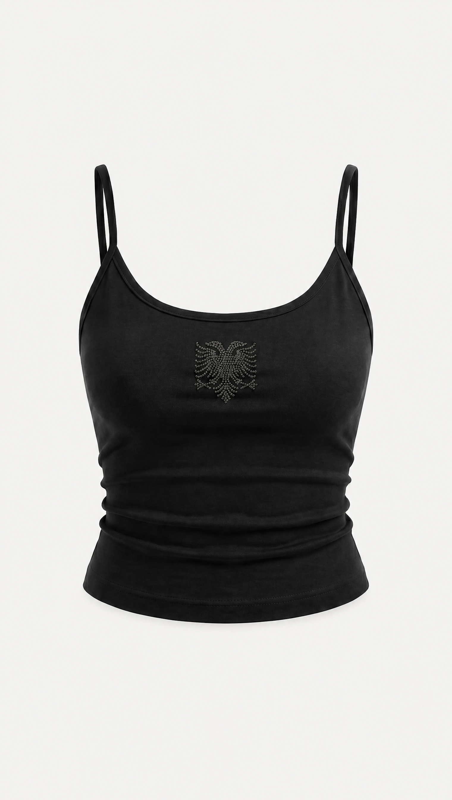 Albanian Eagle Crop Tank — close-up | Hajde Zemer