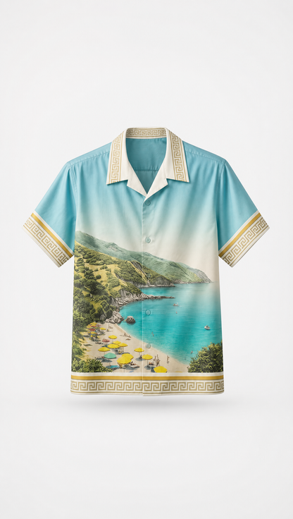 Albanian Streetwear — Greencoast Set (Shirt + Shorts) — close-up | Hajde Zemer