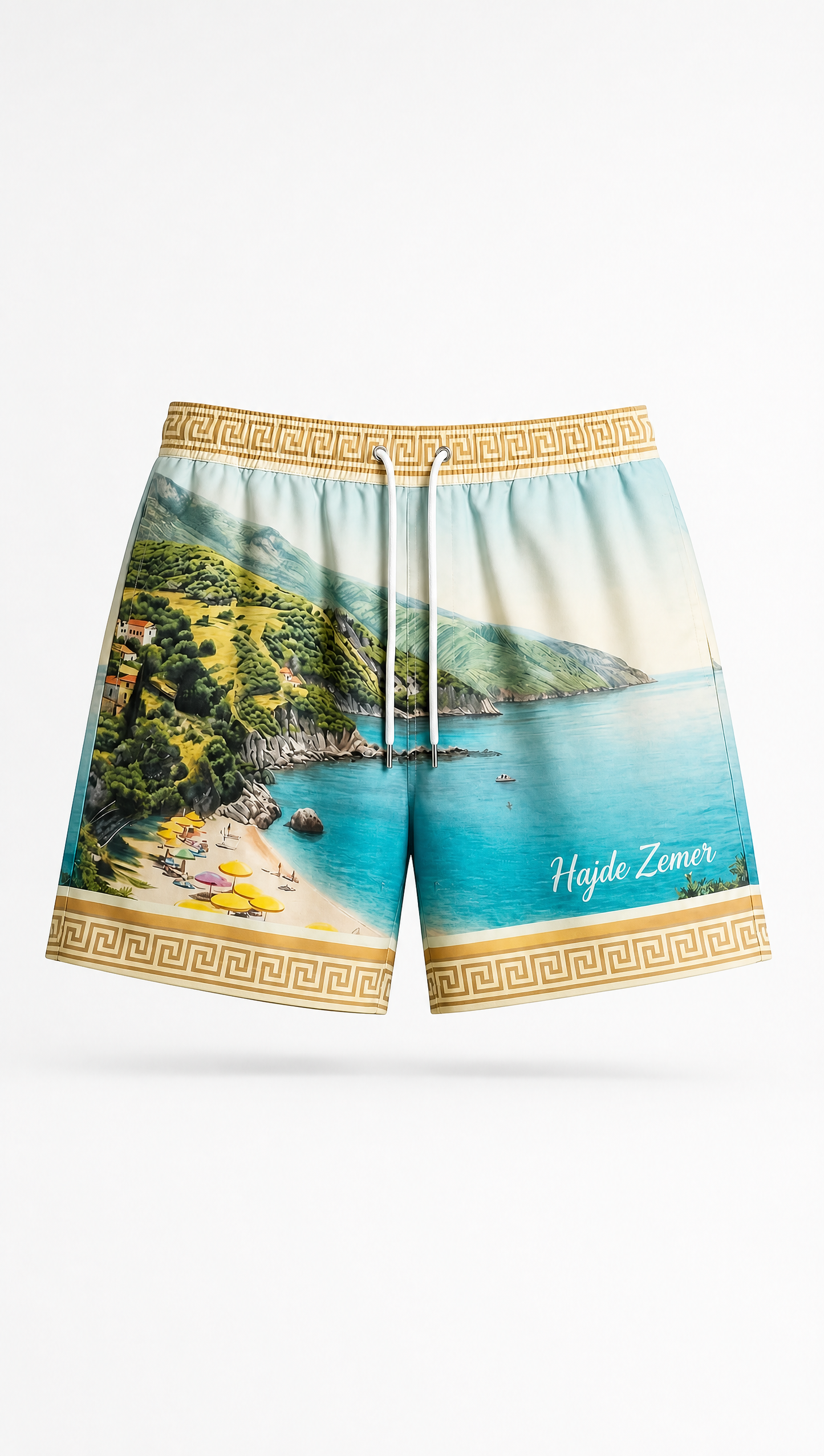 Albanian Streetwear — Greencoast Set (Shirt + Shorts) — close-up | Hajde Zemer