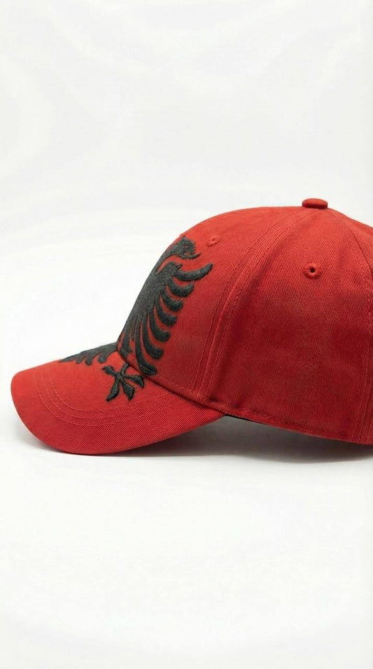 Albanian Eagle Hat - Red — lifestyle shot | Hajde Zemer