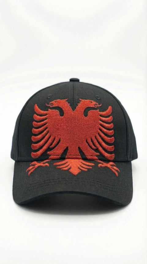 Albanian Eagle Hat Black - Double-Headed Eagle Snapback Cap Style 1 | Hajde Zemer
